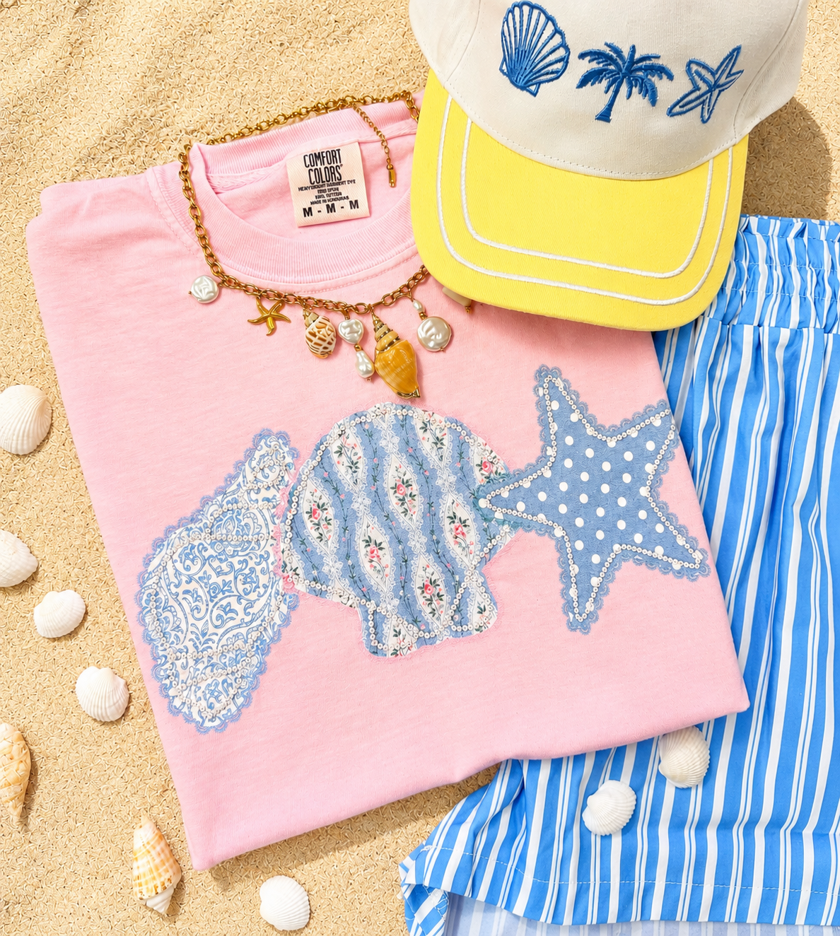 Floral Girly Seashells Tee/Tank