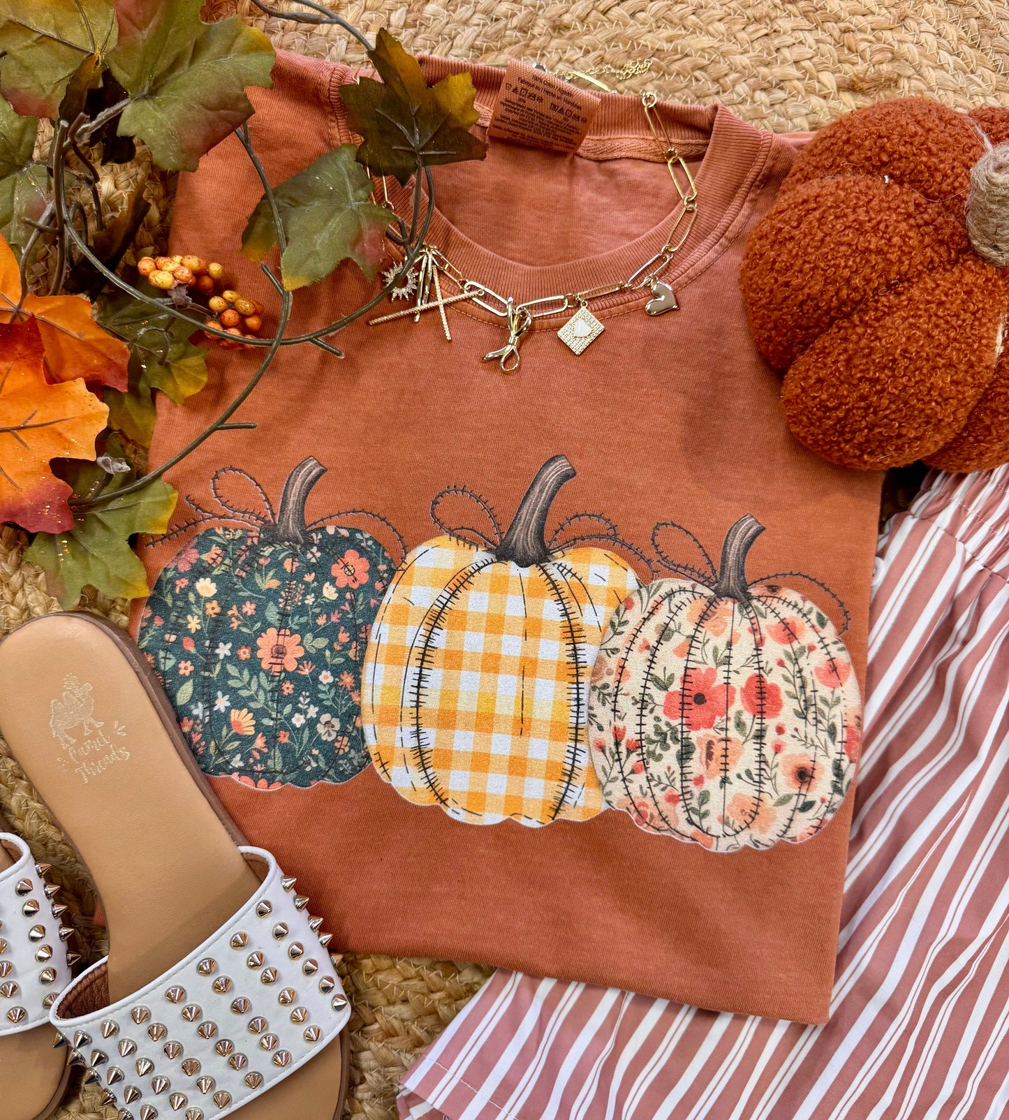Stitched Pumpkins Tee