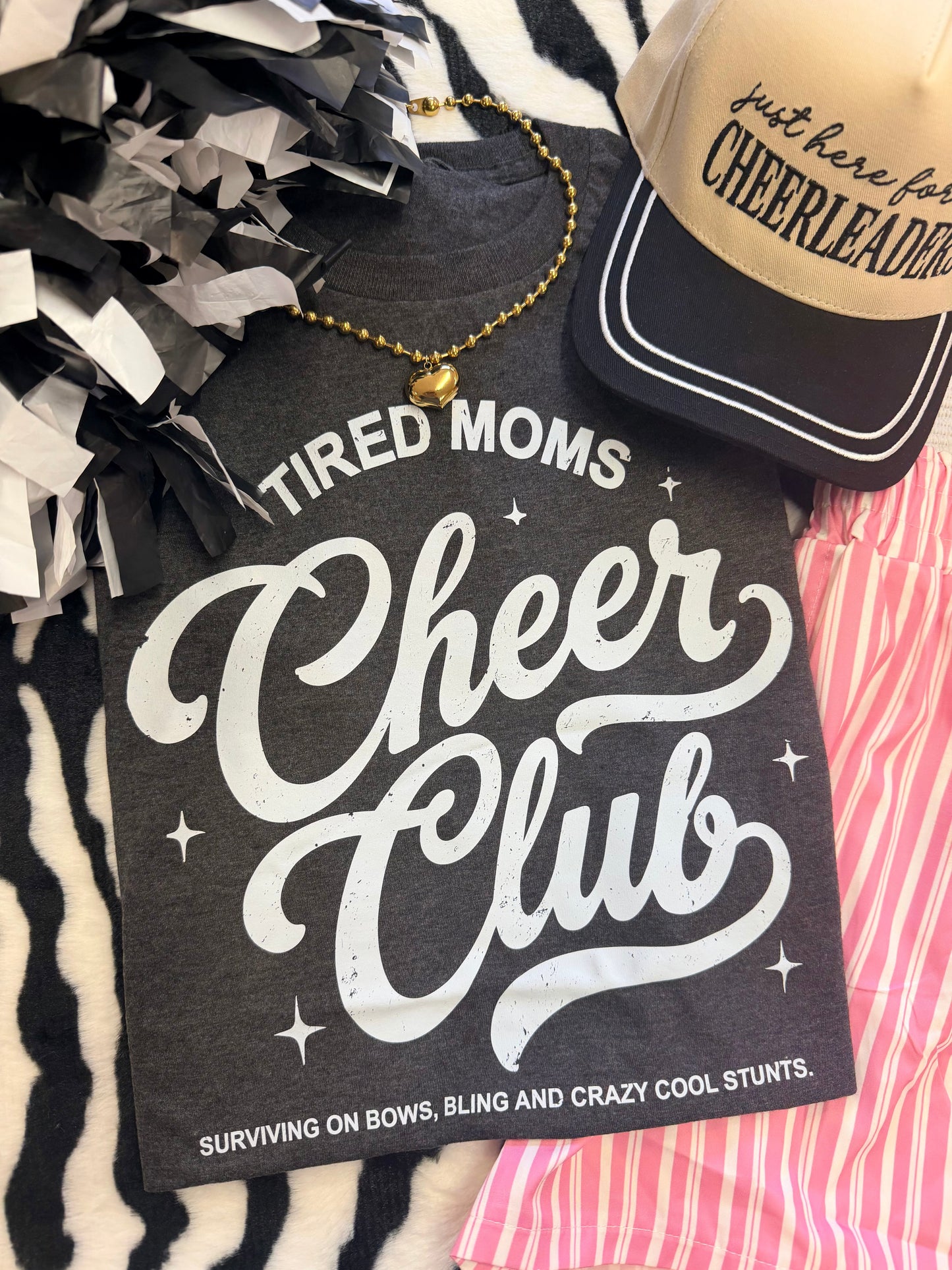 Tired Moms Cheer Club Tee