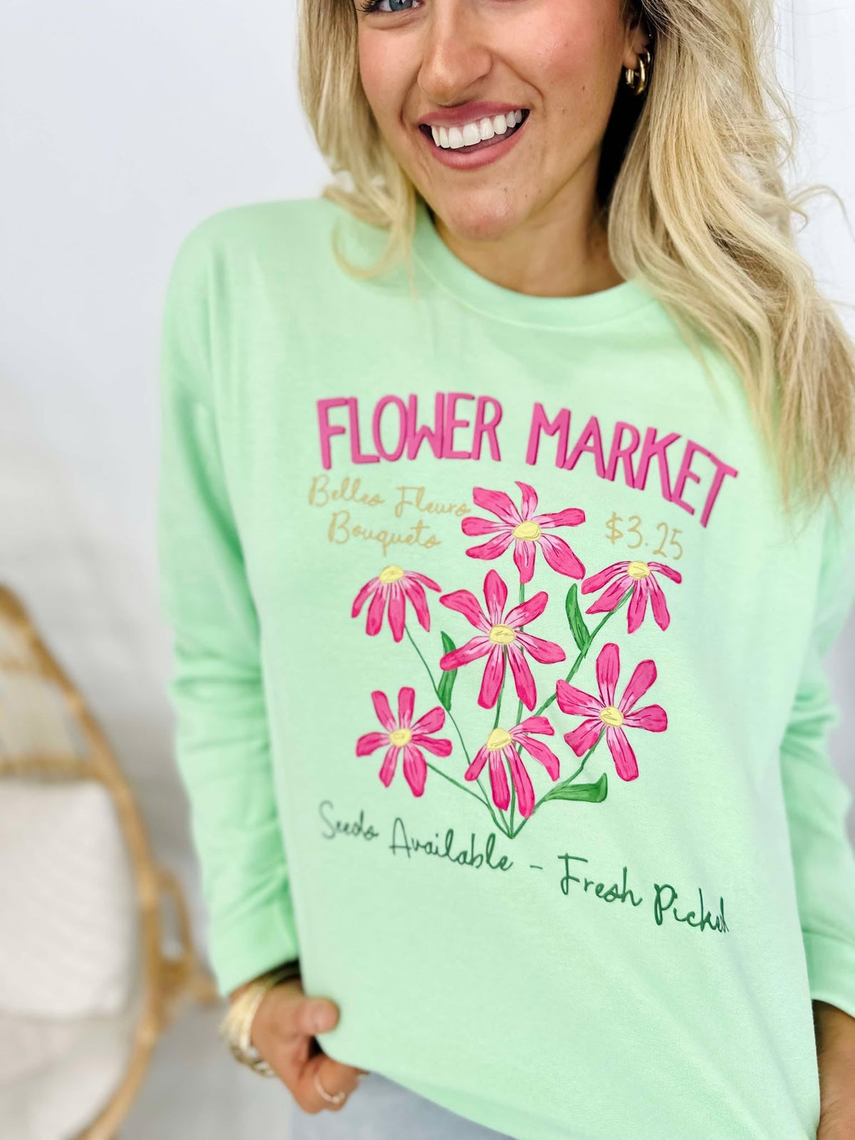 Fresh Picked Flower Market DTF Sweatshirt