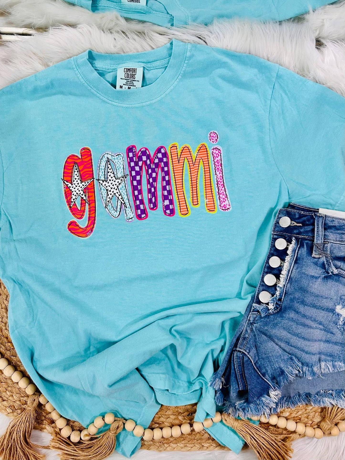 Custom Neon Preppy Multi DTF Tee