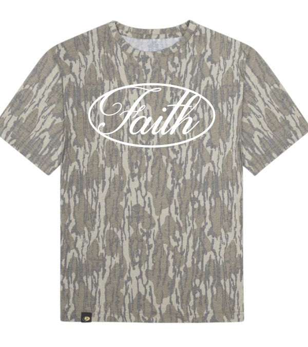 Faith Script Classic Camo Tee