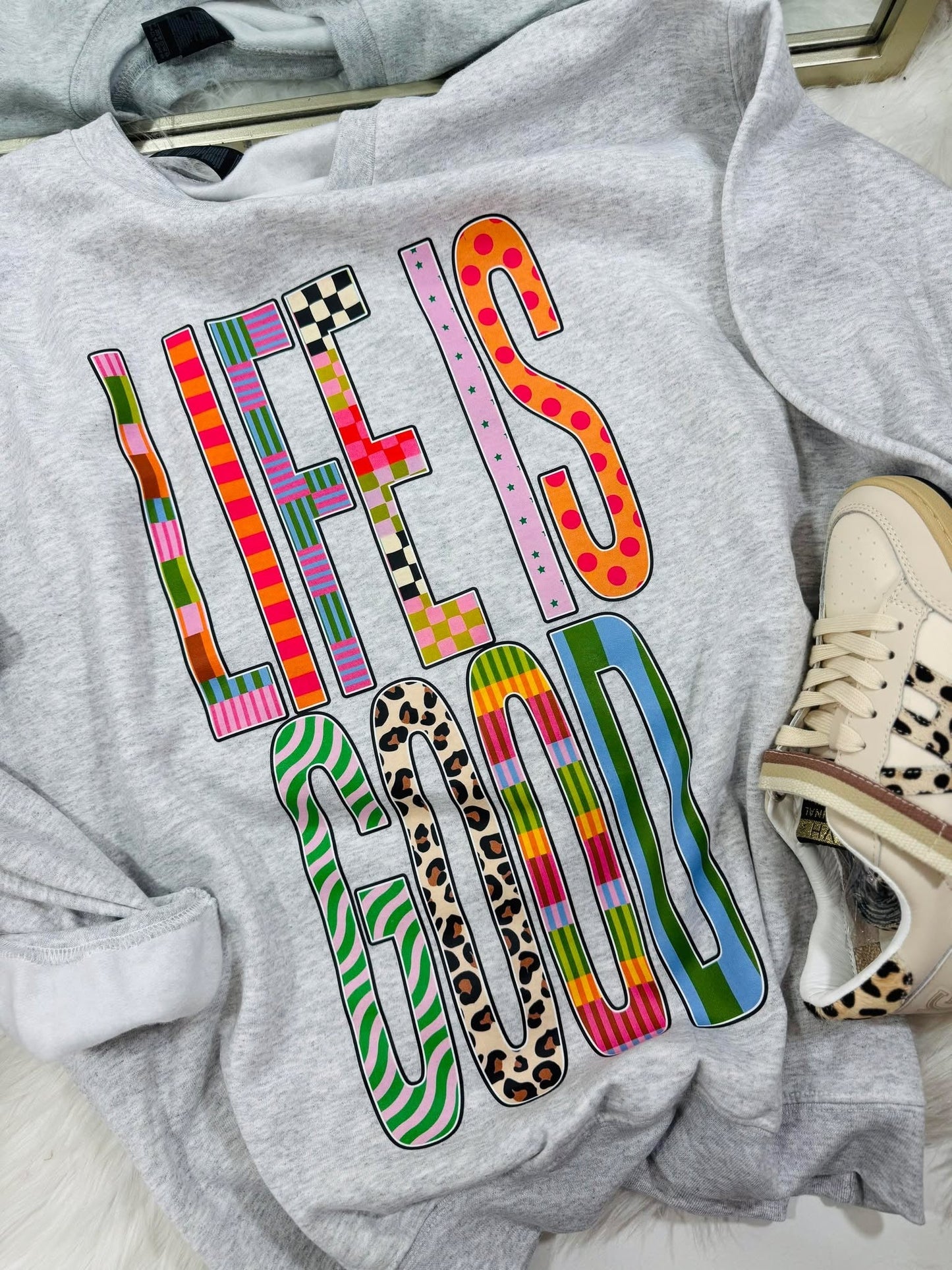 Life Is Good Funky Oversized DTF Graphic Apparel