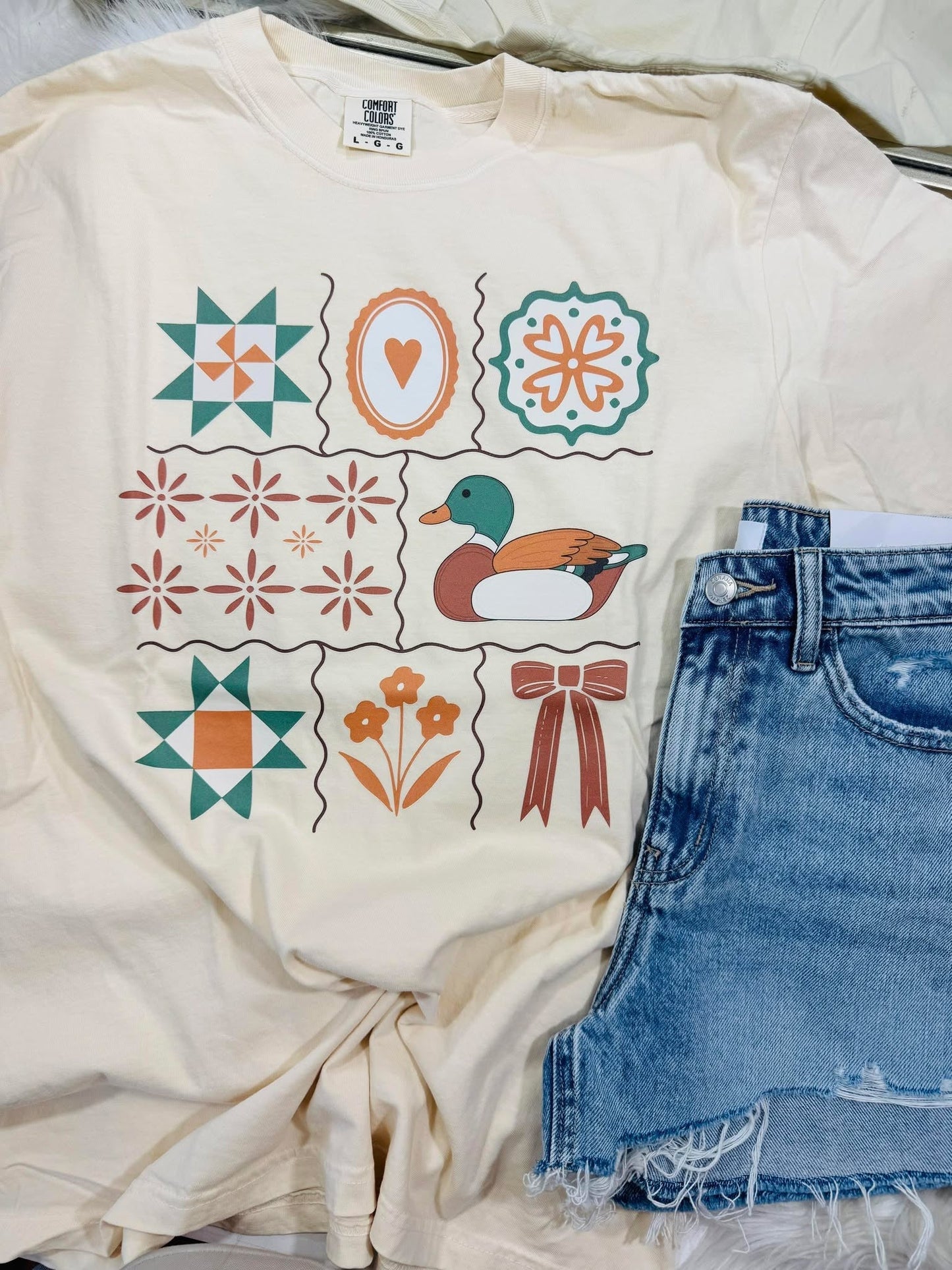 Antique Designs Collage DTF Tee