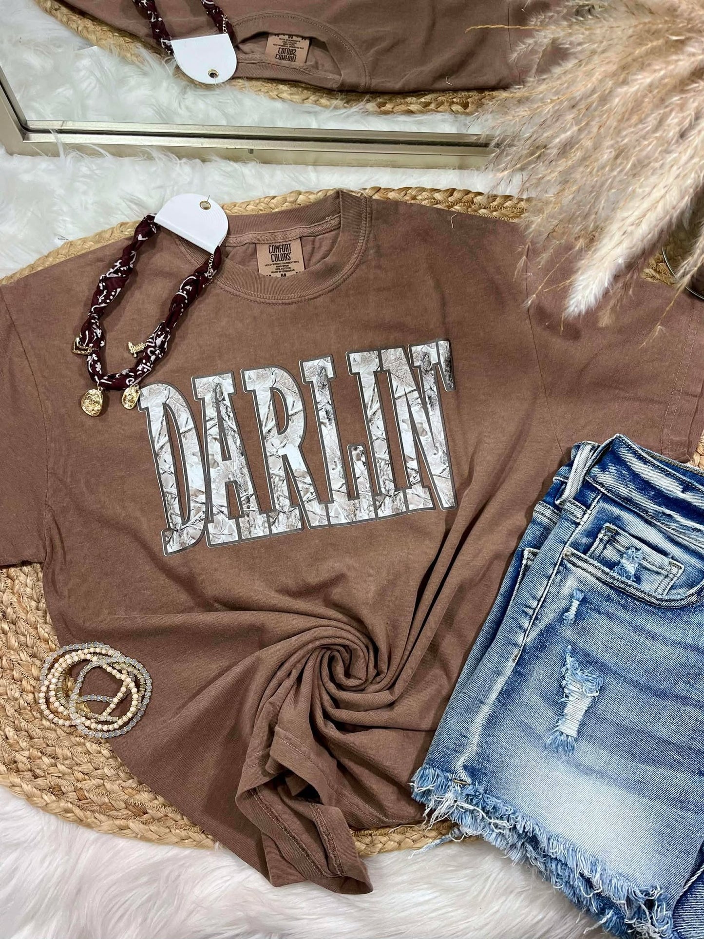 Darlin' Camo Western DTF Tee or Sweatshirt