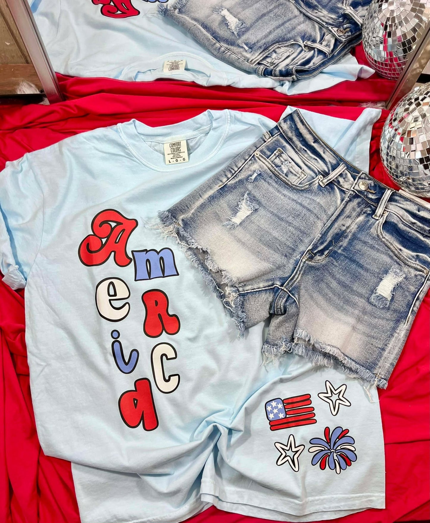 America Vertical Doodle DTF Graphic