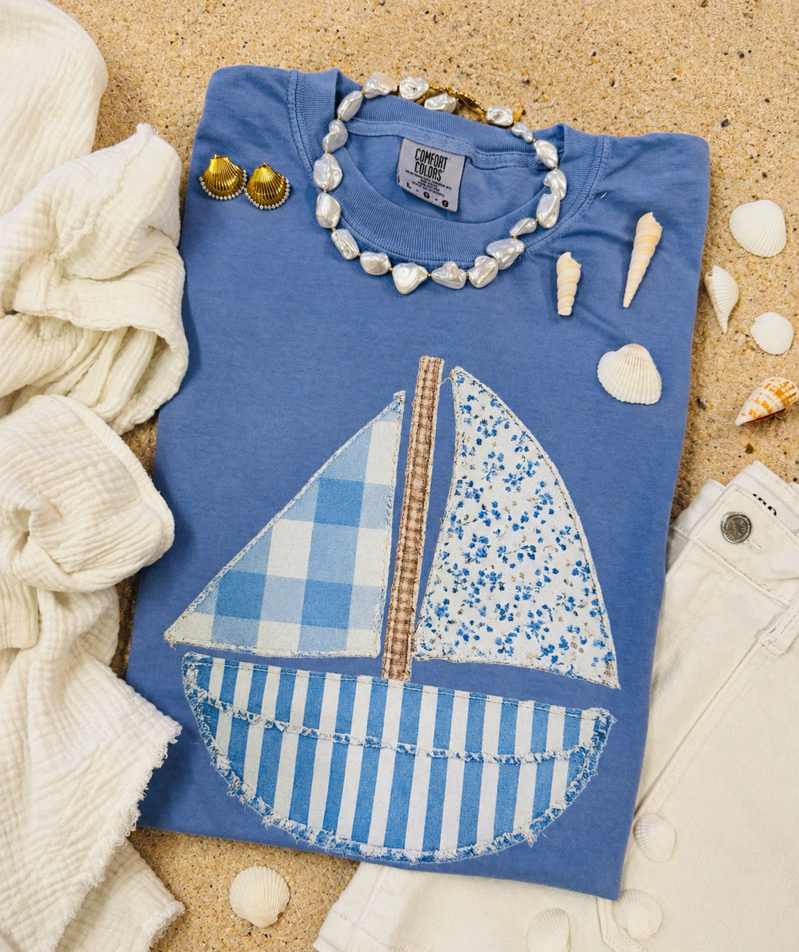 Patchwork Sailboat Tee
