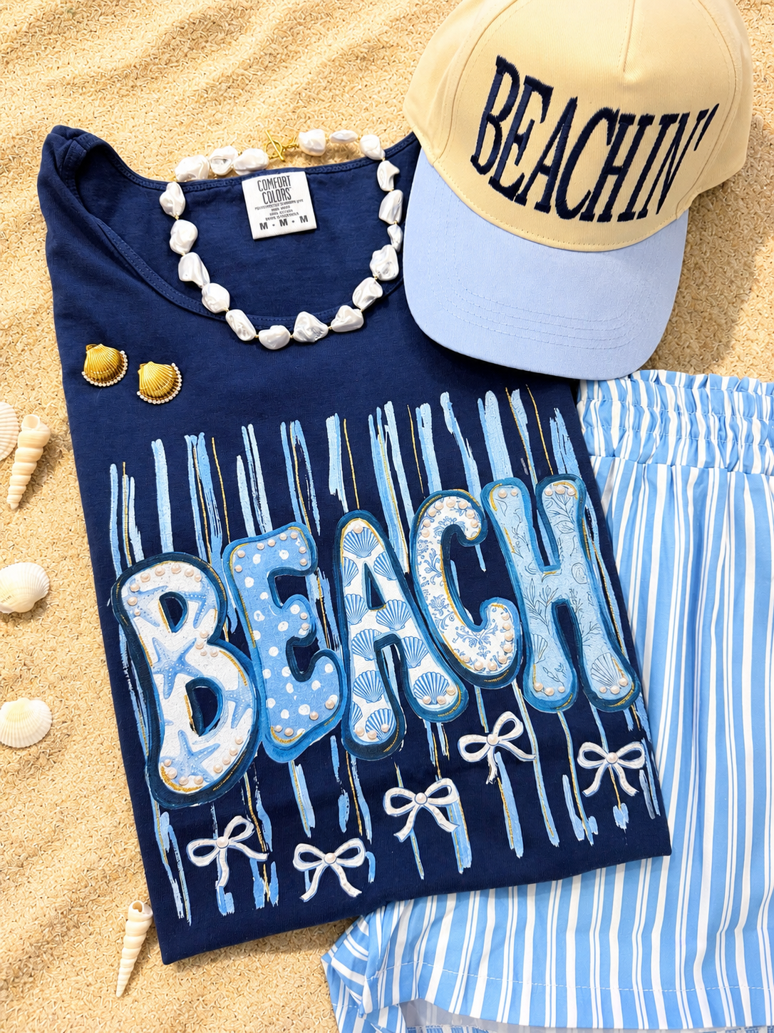 Beach Bows & Stripes Tee/Tank