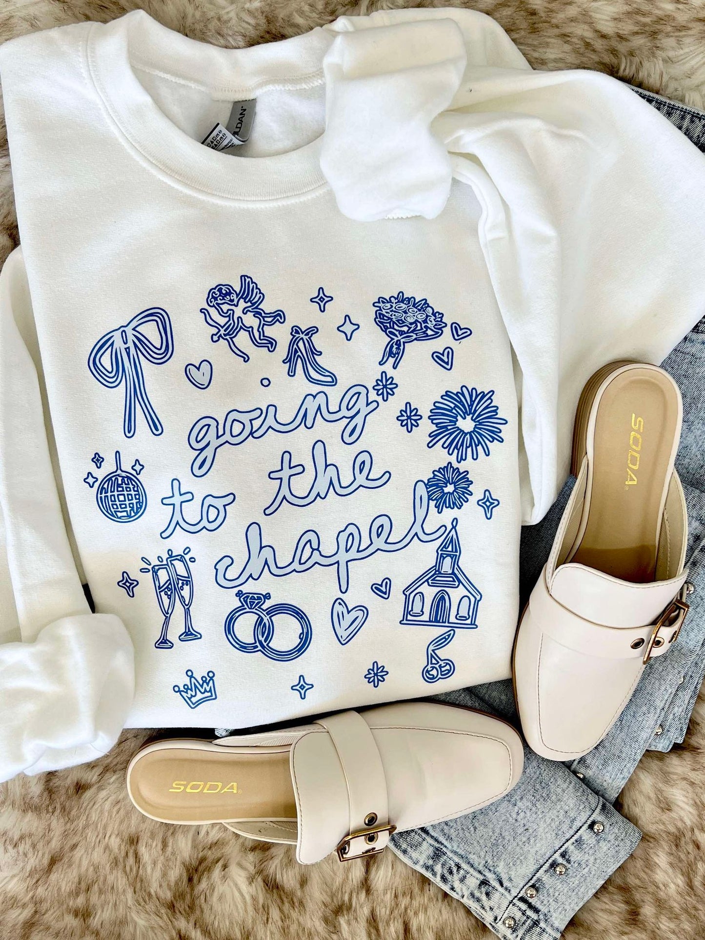 Going To The Chapel Wedding Things DTF Sweatshirt