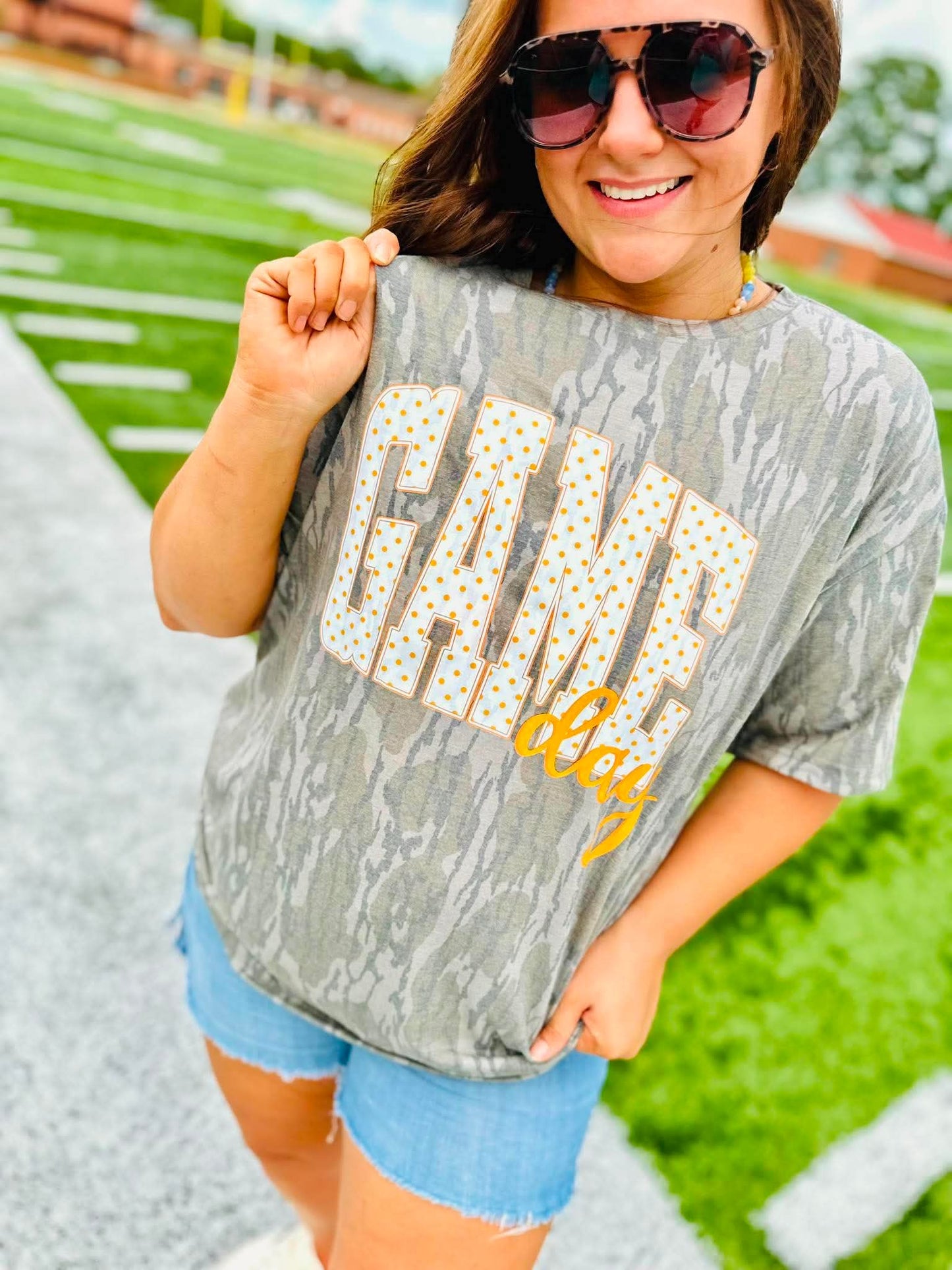 Bottomland Game Day Polka Dot DTF Top