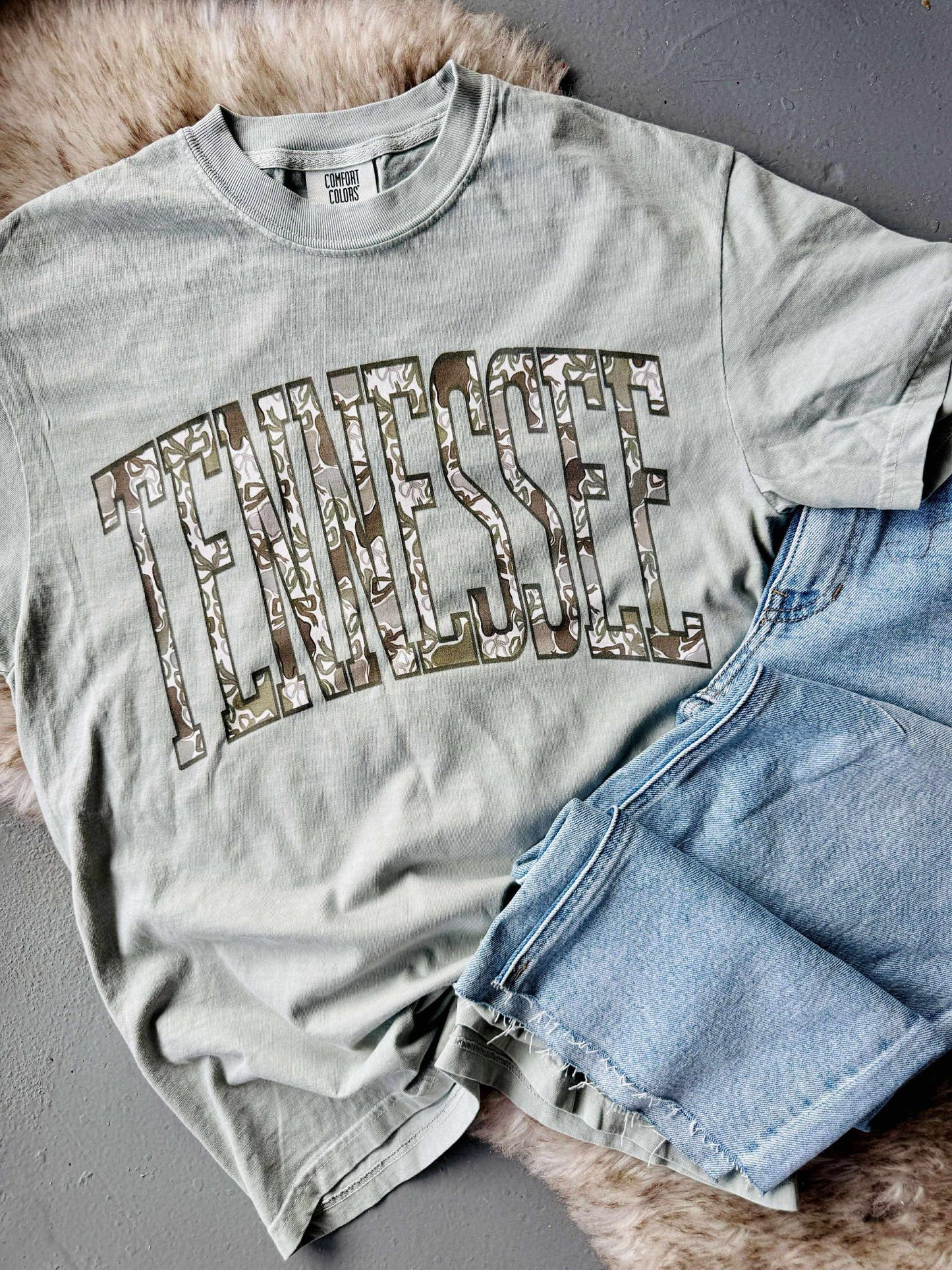 Hidden Bow State Camo DTF Graphic Tee