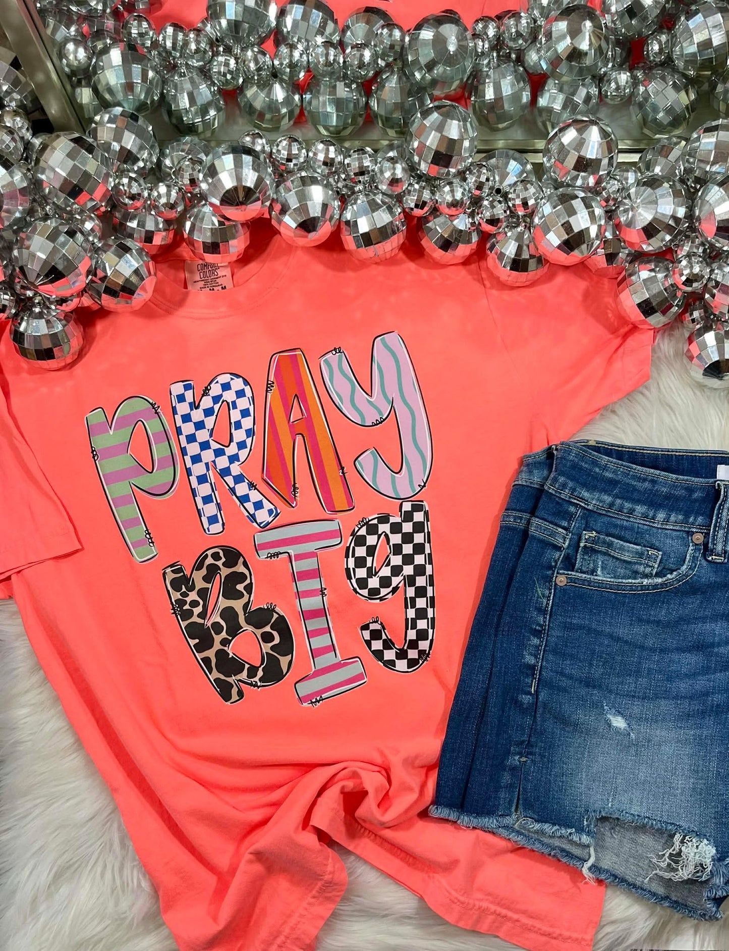 Pray Big Fun Letters DTF Design