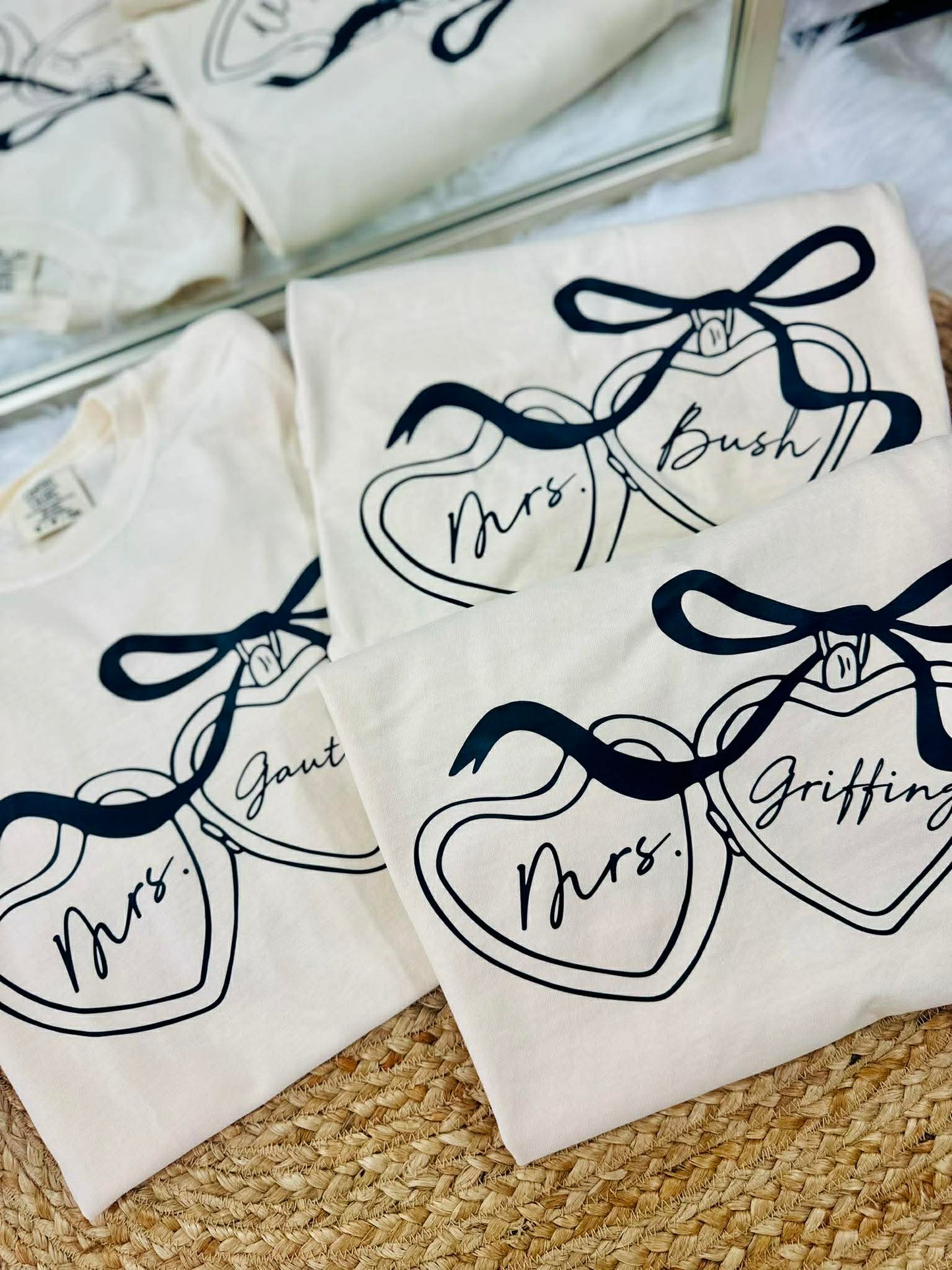Custom MRS Locket DTF Bride Graphic Design Apparel