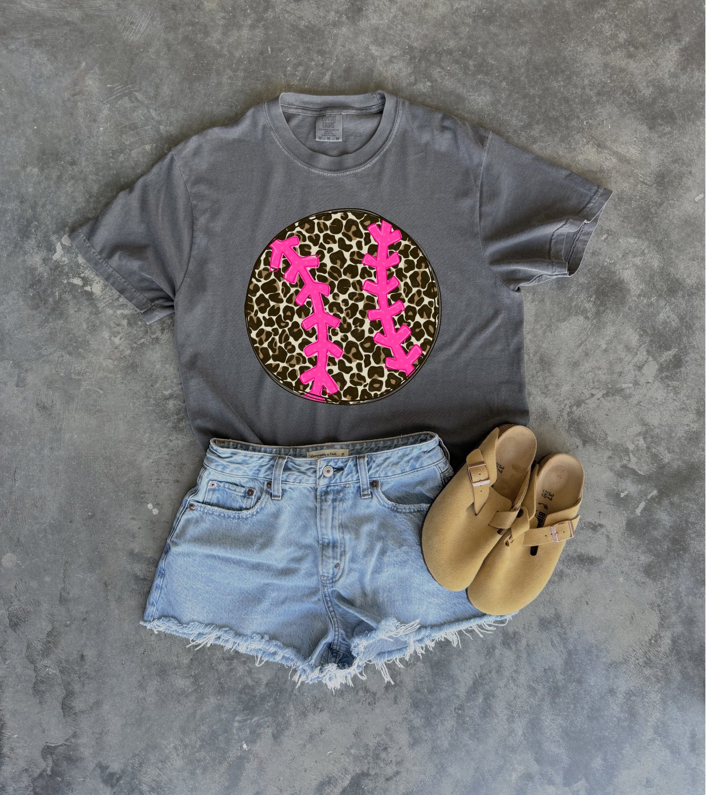 Leopard Jumbo Baseball DTF Design