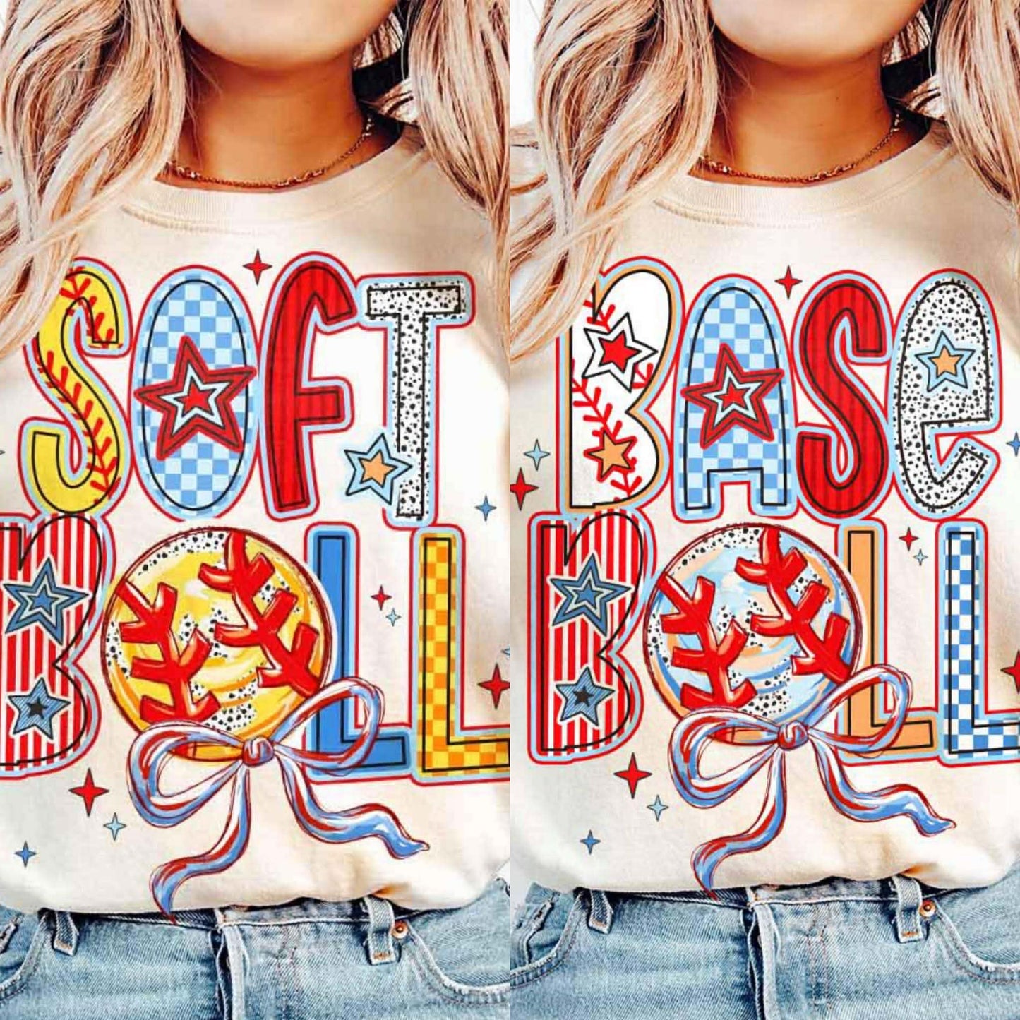 Softball Baseball Fun Font DTF Graphic