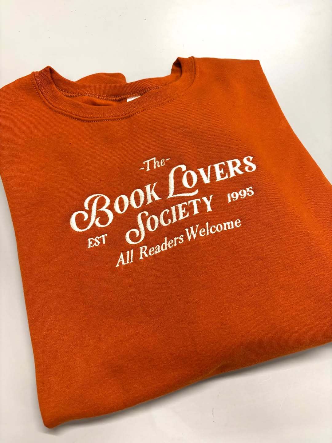 Book Lovers Society Embroidery Sweatshirt