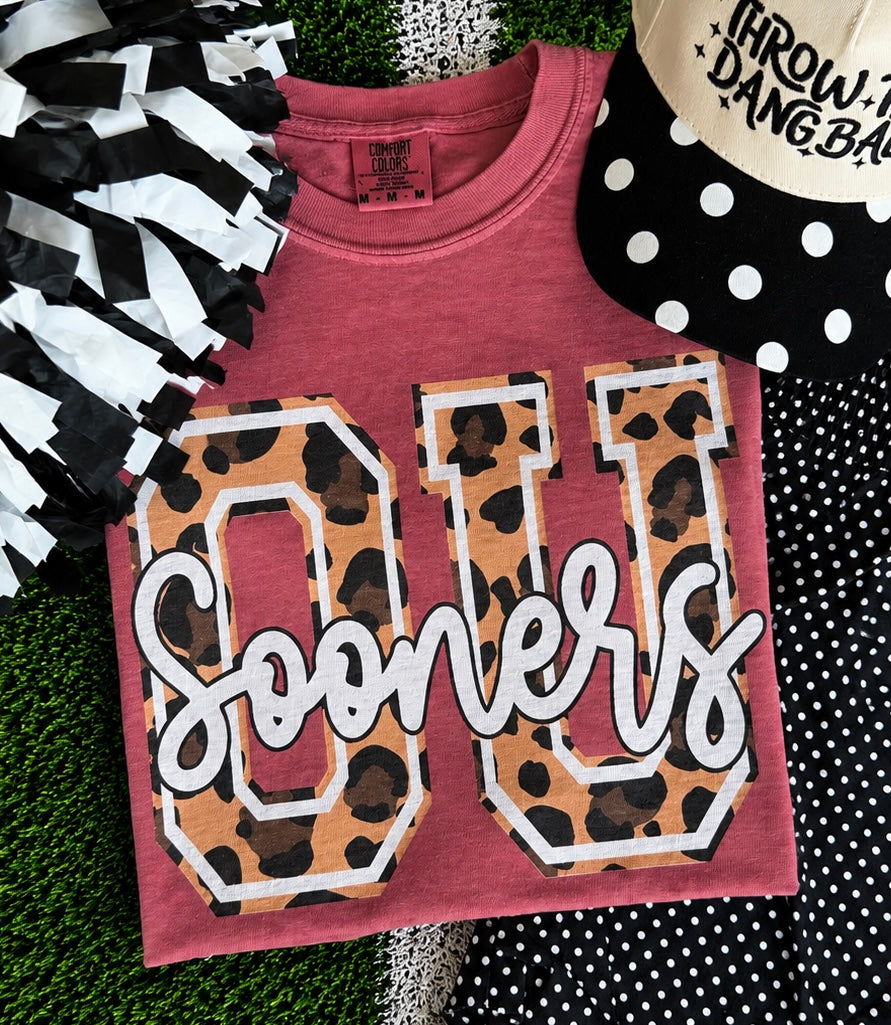 OU Leopard Tee