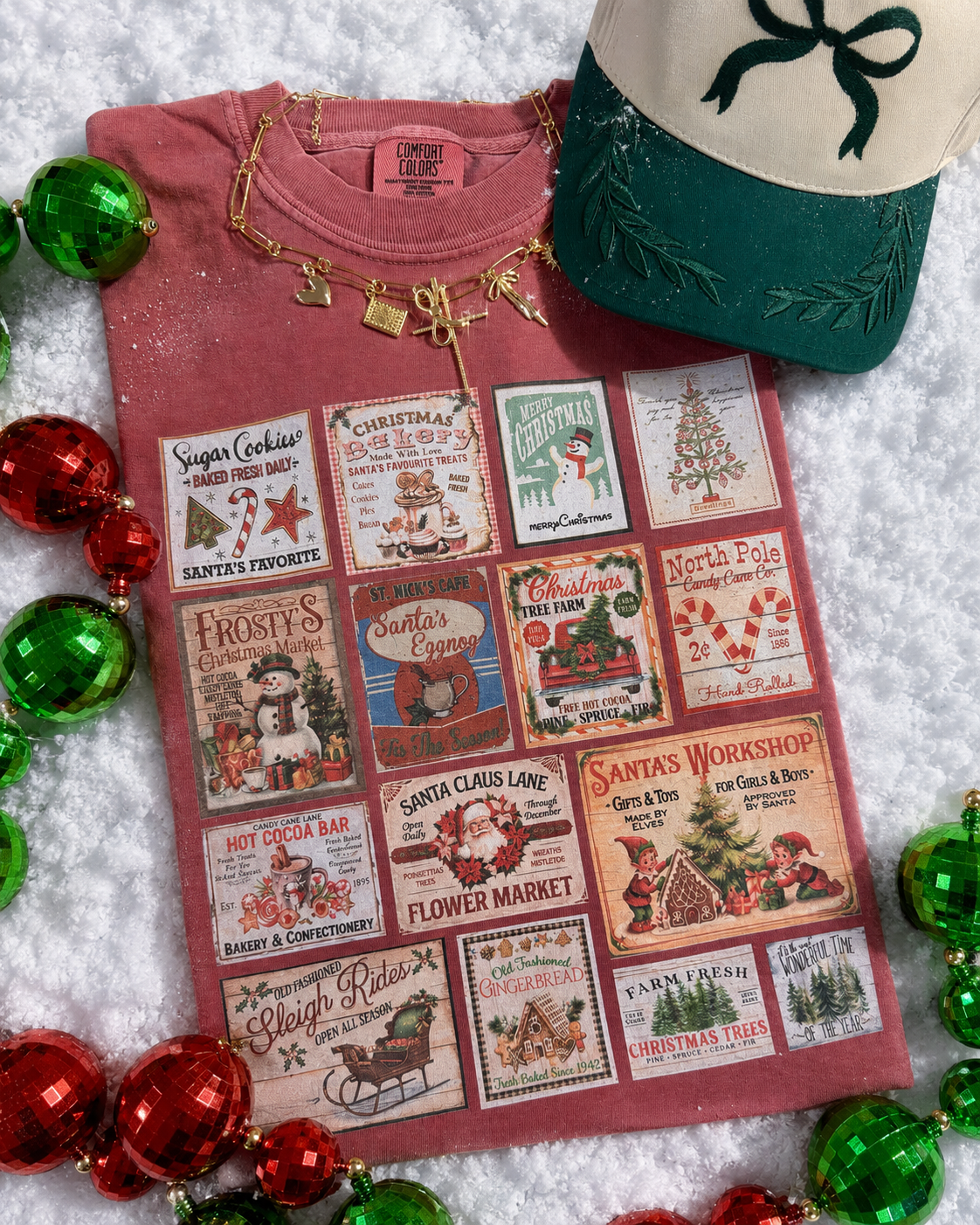 Vintage Christmas Posters Tee/Long Sleeve