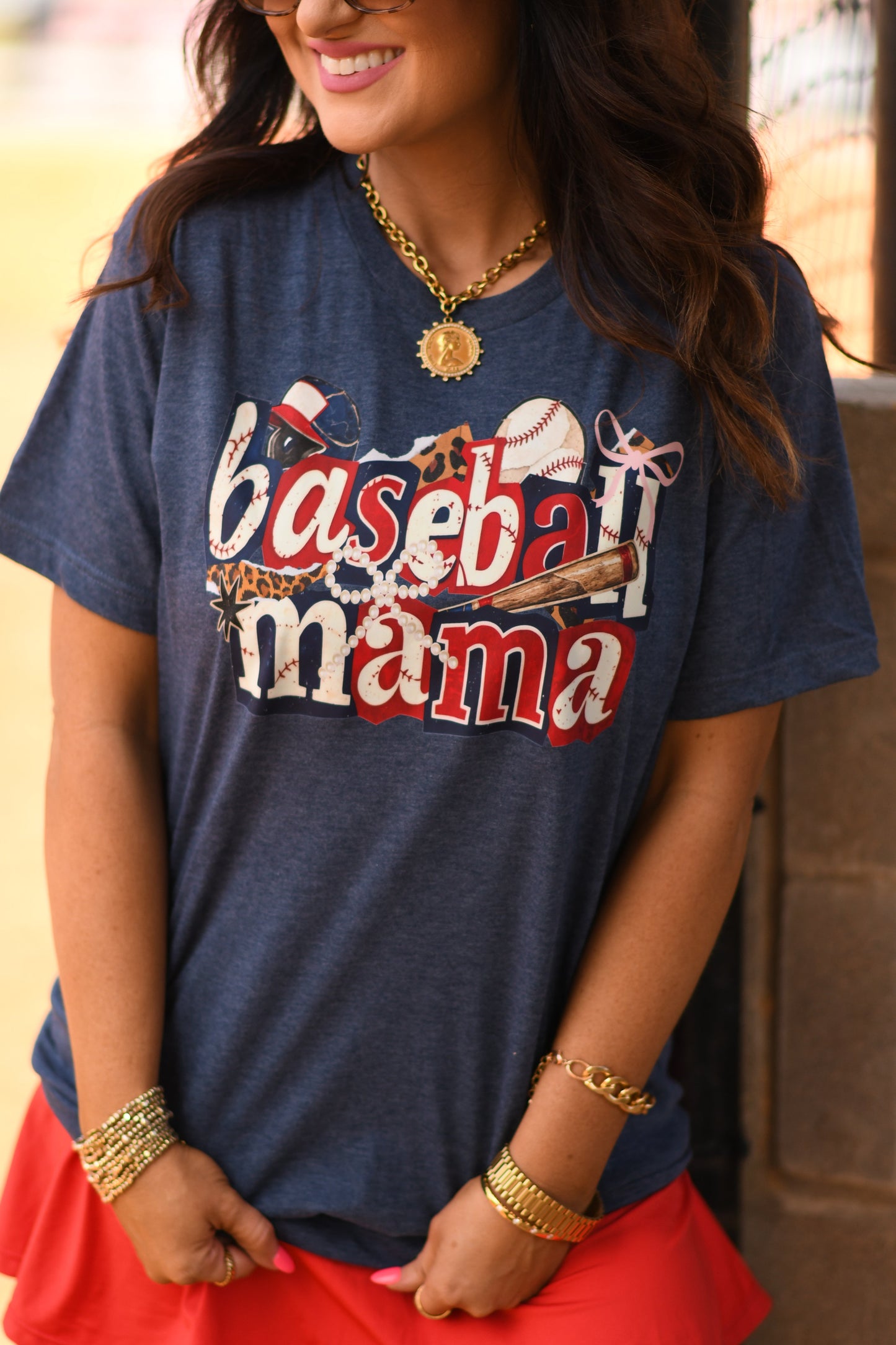 Baseball Mama Icons Tee