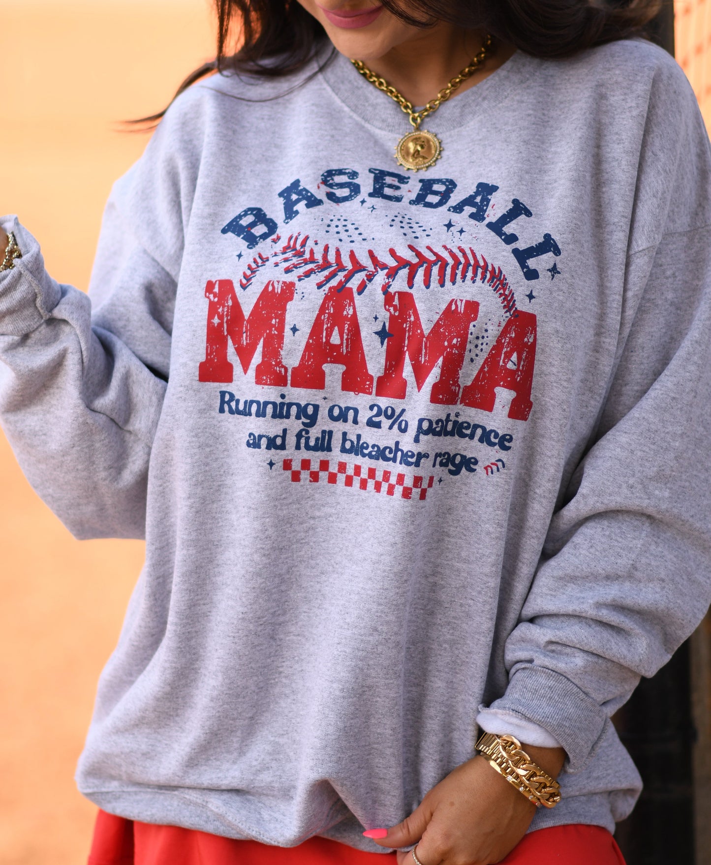 Baseball Mama Running On 2% Patience And Bleacher Rage Tee/Sweatshirt