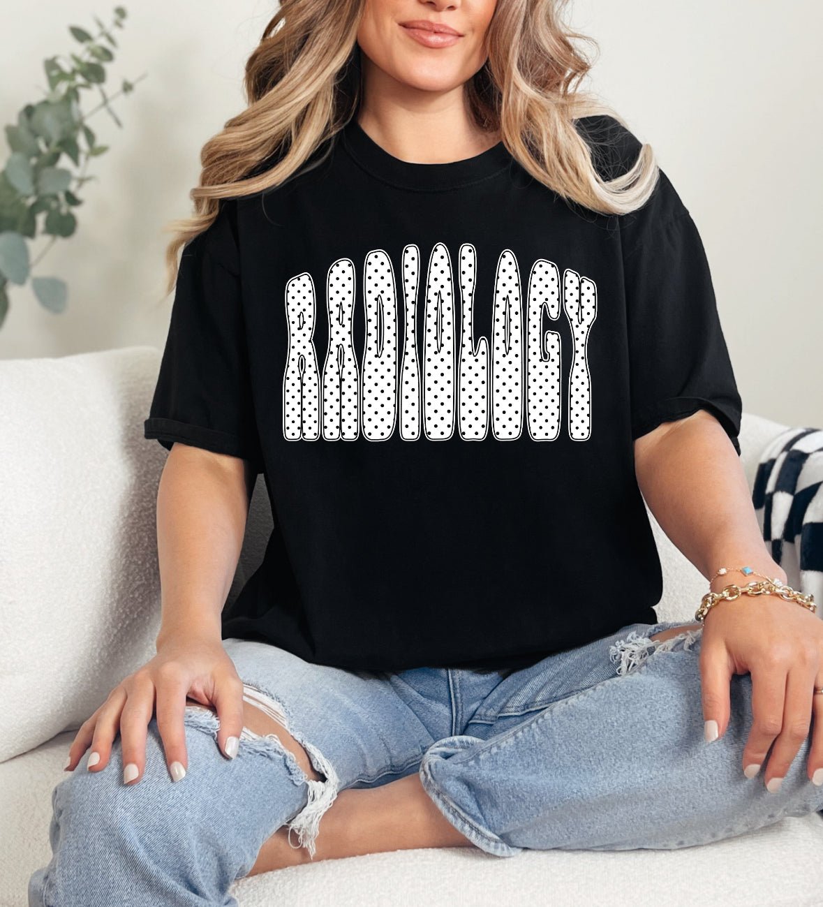 Tiny Dots CUST59 Occupation Title DTF Top