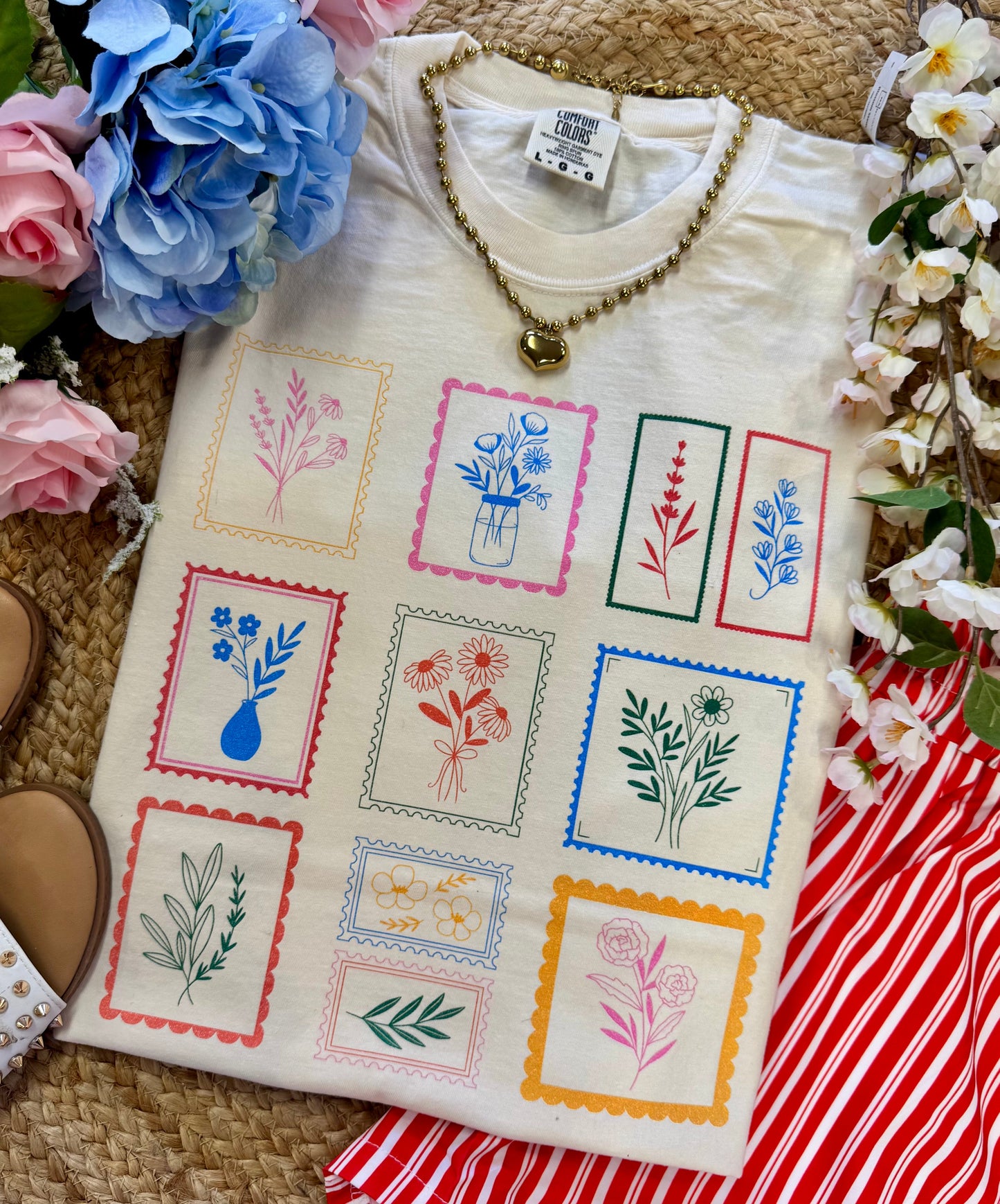 Floral Stamp Tee
