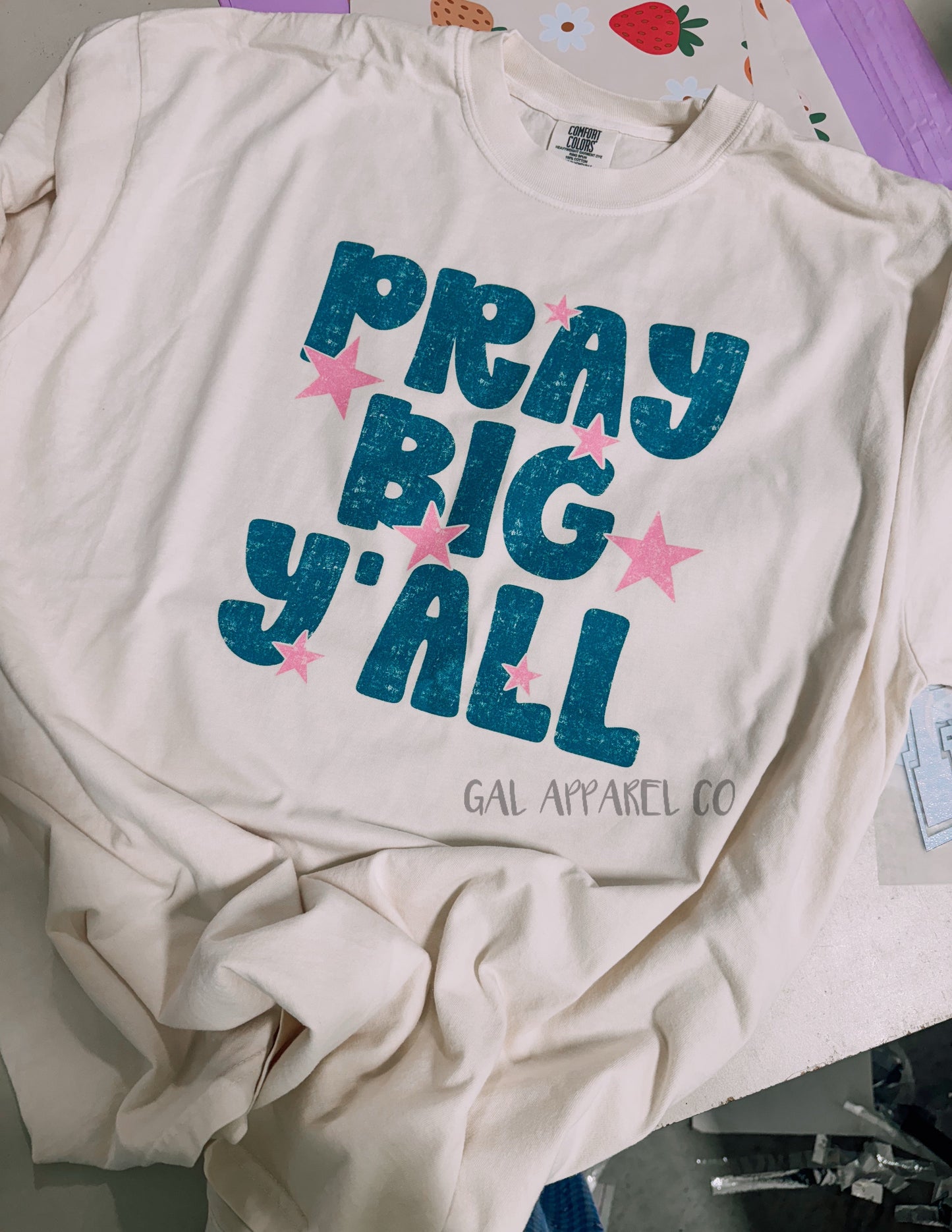 Pray Big Y’all Graphic Tee | Southern Faith Shirt | Christian Country Tee | Comfort Colors Shirt | Summer Lake Outfit