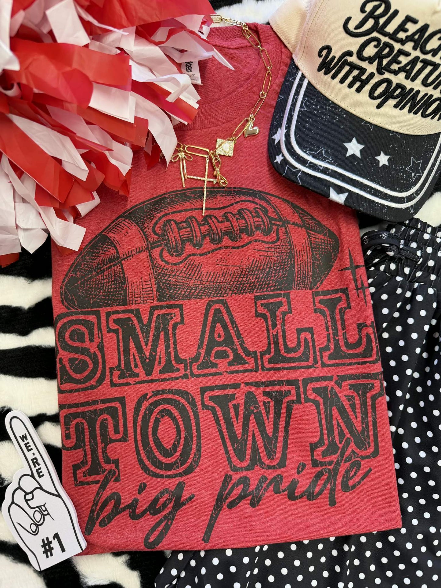 SMALL TOWN BIG PRIDE RED TEE