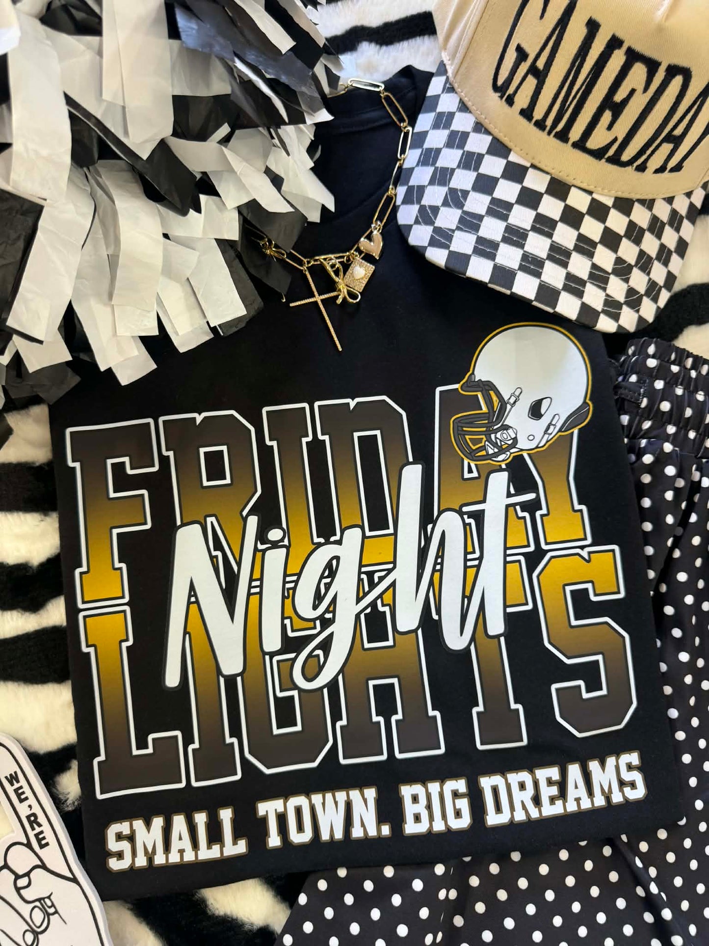 FRIDAY NIGHT LIGHTS GOLD TEE