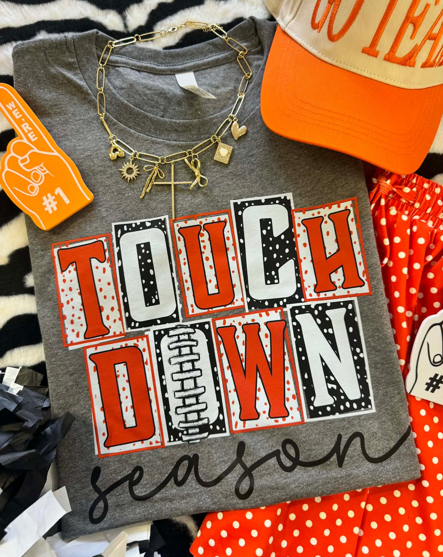 TOUCHDOWN SEASON ORANGE TEE