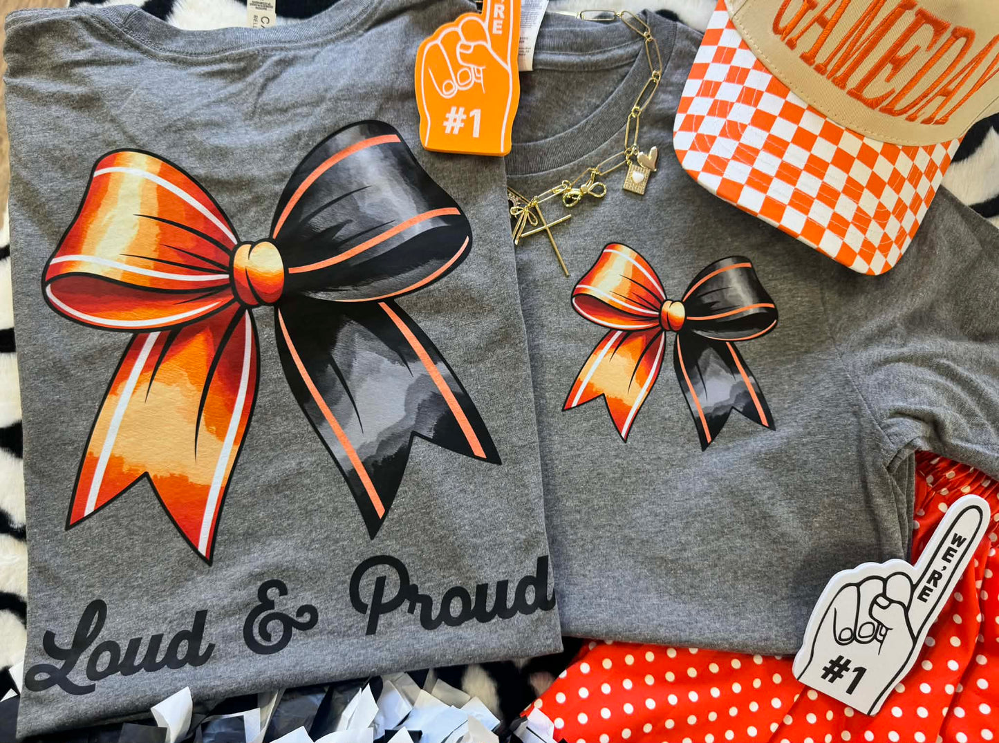 LOUD & PROUD ORANGE BOW TEE