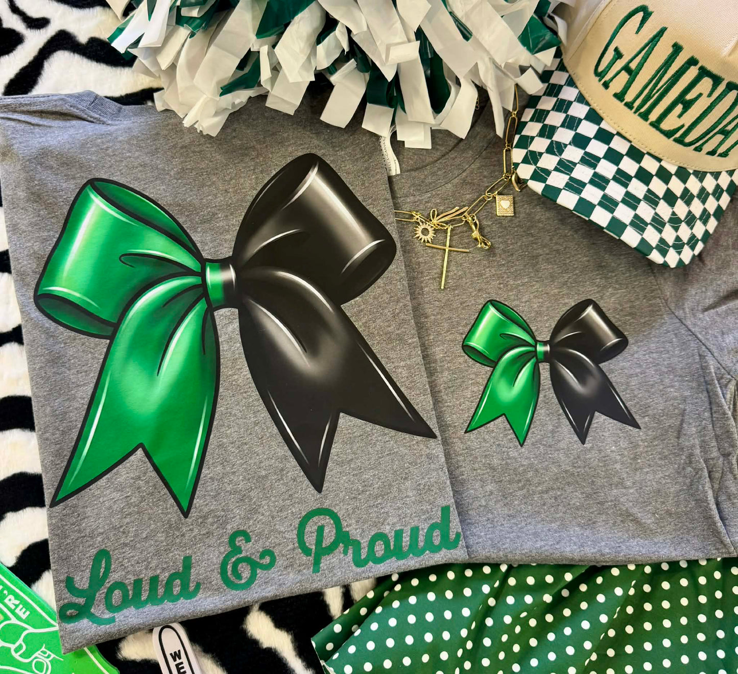 LOUD AND PROUD GREEN BOW TEE