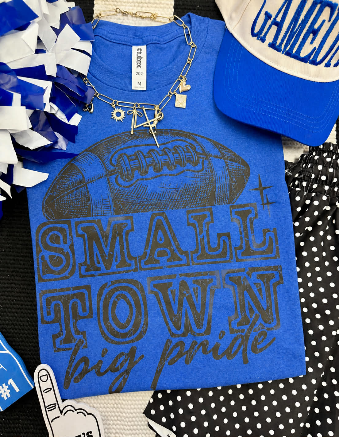 SMALL TOWN BIG PRIDE BLUE TEE