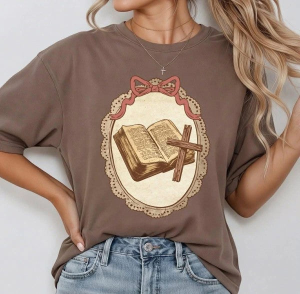 Bible Lace Frame DTF Graphic Tee