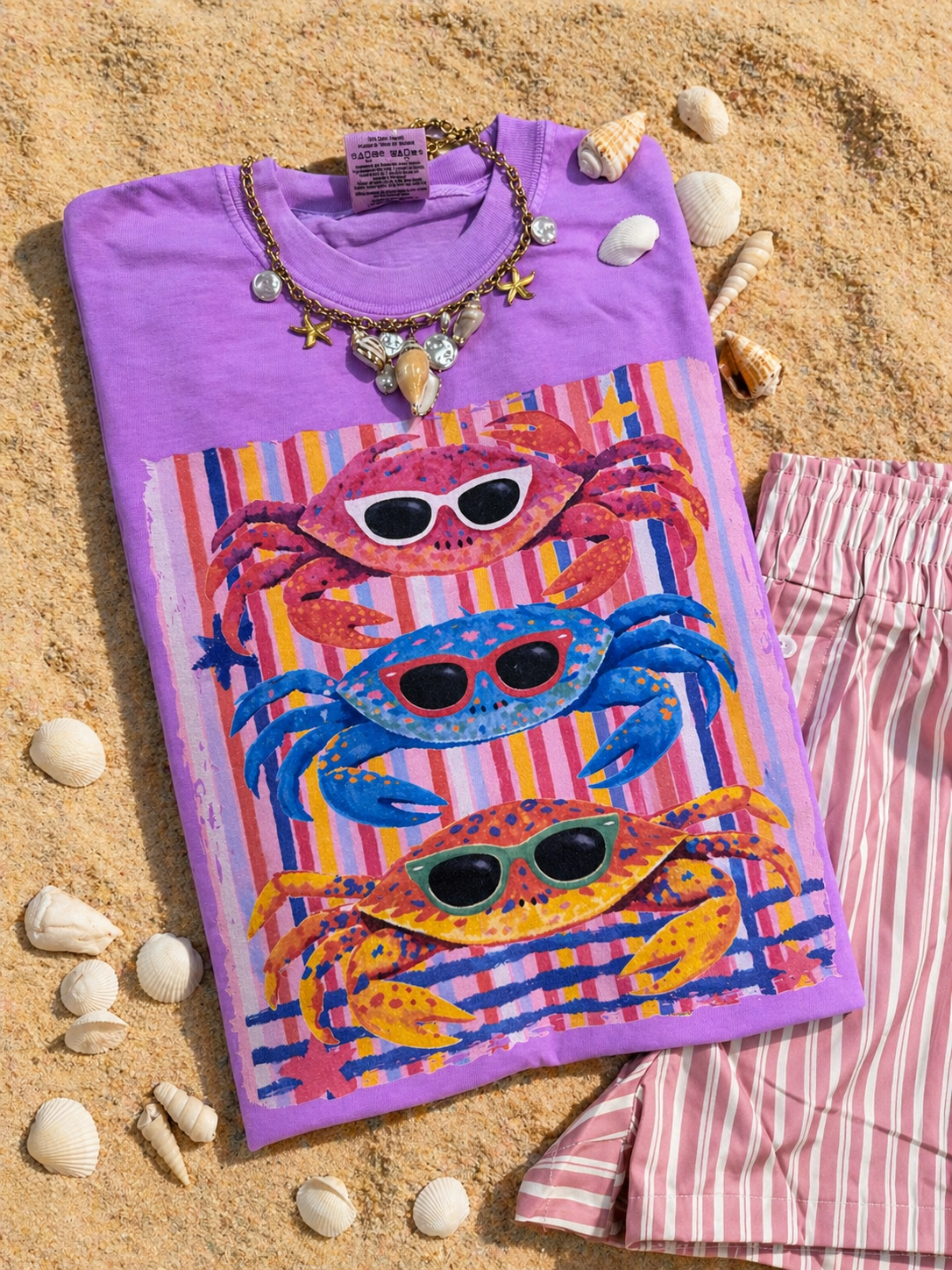 Cool Crabs & Stripes Tee