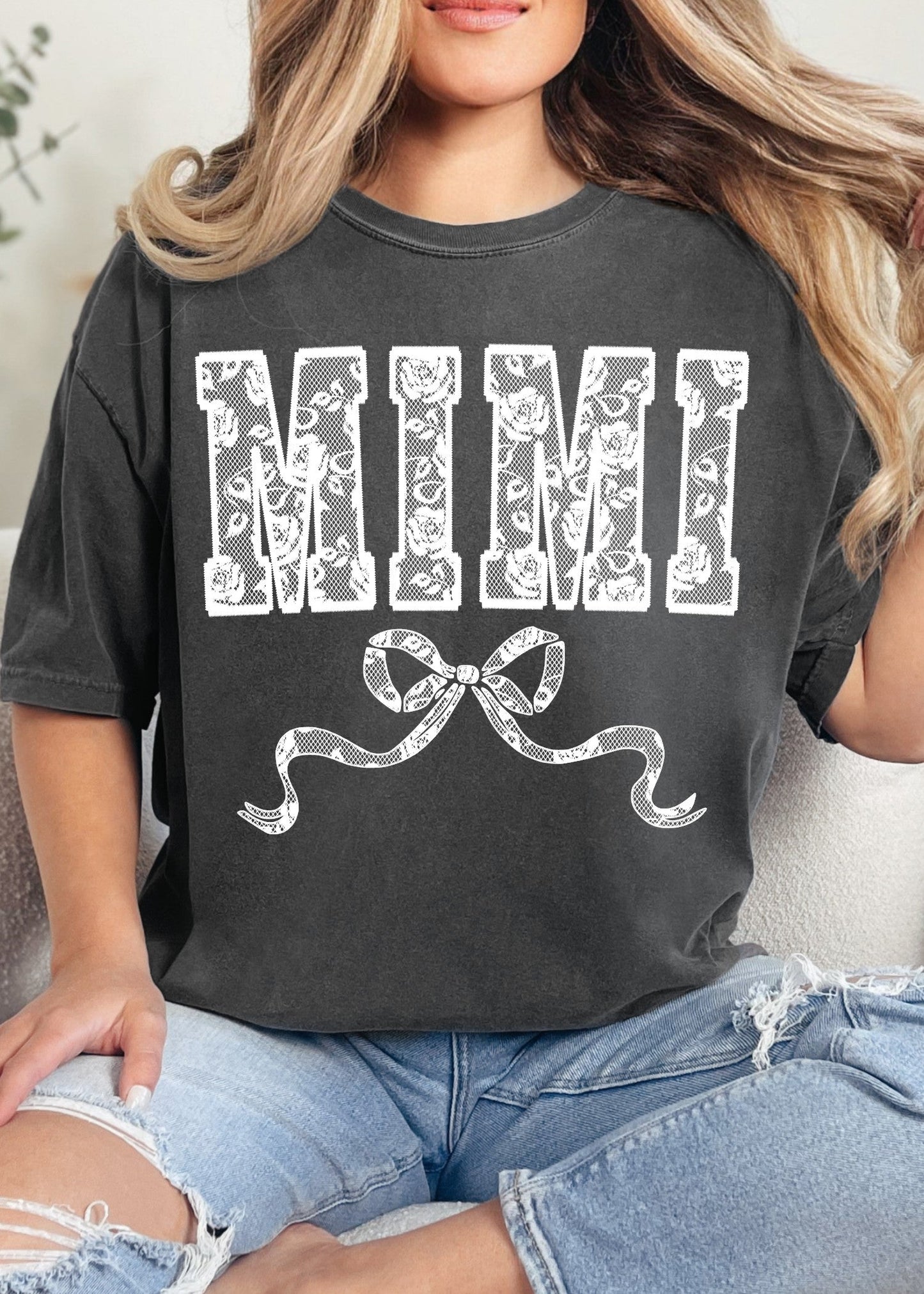 Custom Name Lace Bow DTF