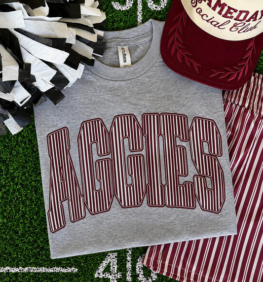 Aggies Stripe Tee