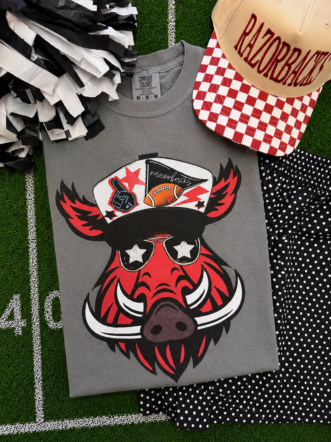 Razorbacks Cool Mascot In Trucker Tee