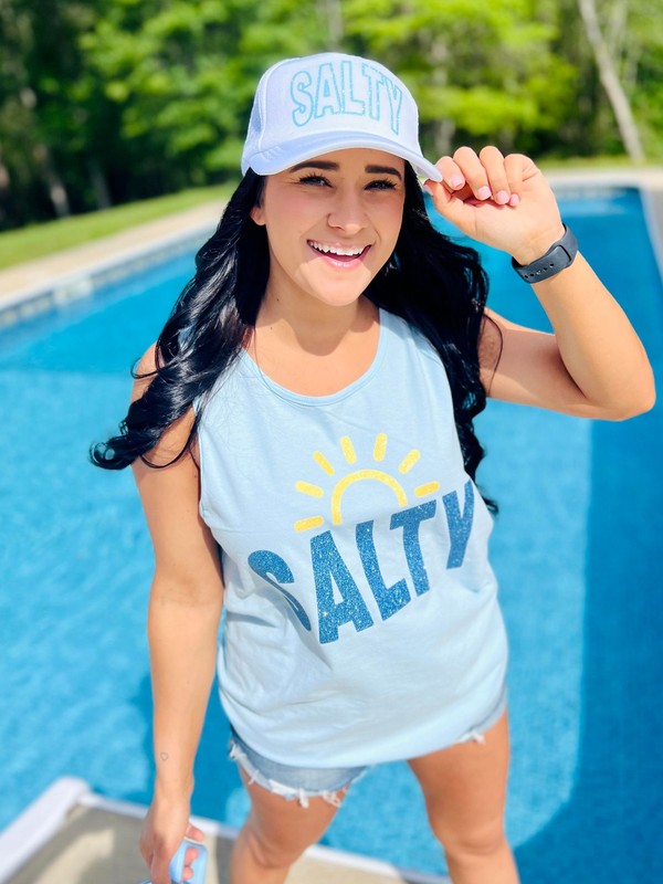 Salty Sunrise Glitter Graphic Tank