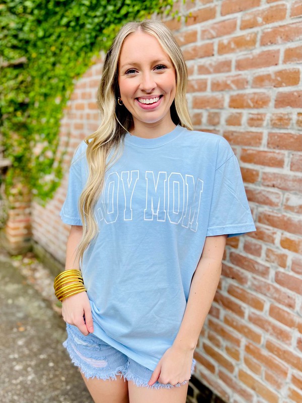 Girl Mom and Boy Mom Vinyl Varsity Tees