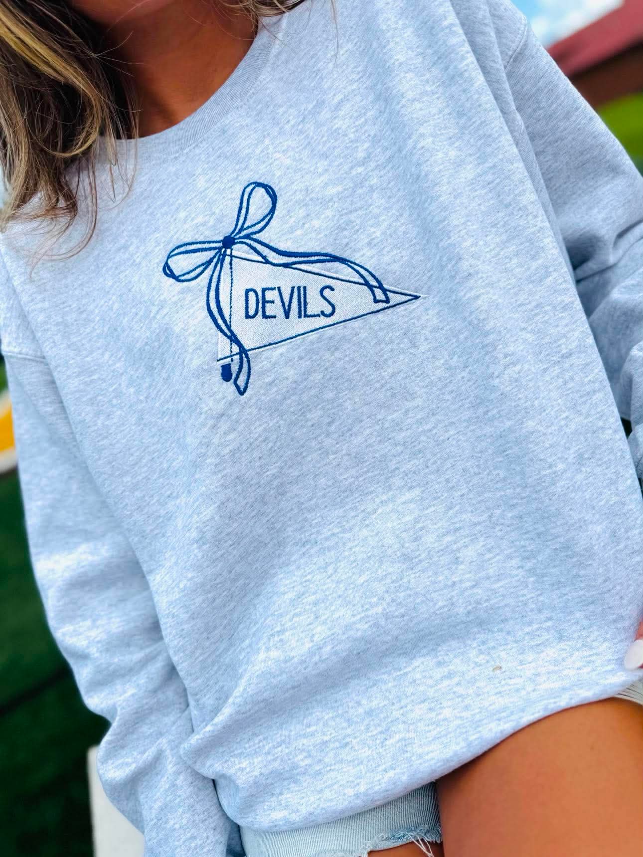 Custom School GAME01 Pennant Embroidered Sweatshirt