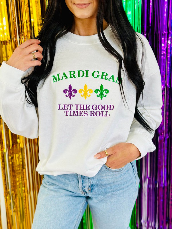 Good Times Roll Embroidery Sweatshirt