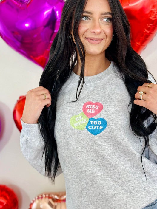 Message Heart Candy's Embroidered Sweatshirt