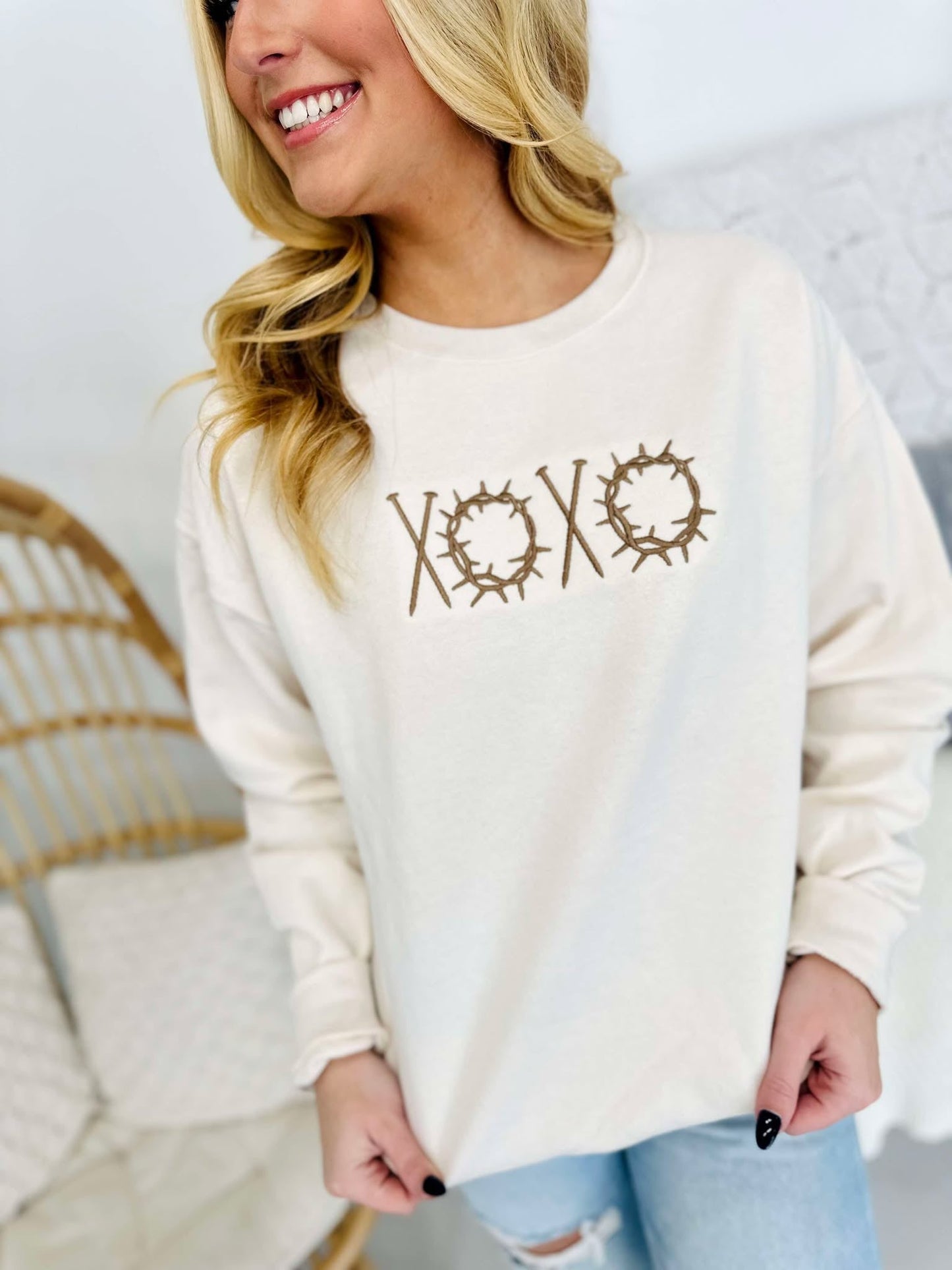 XOXO Crown Of Thorns And Nails Sweatshirt