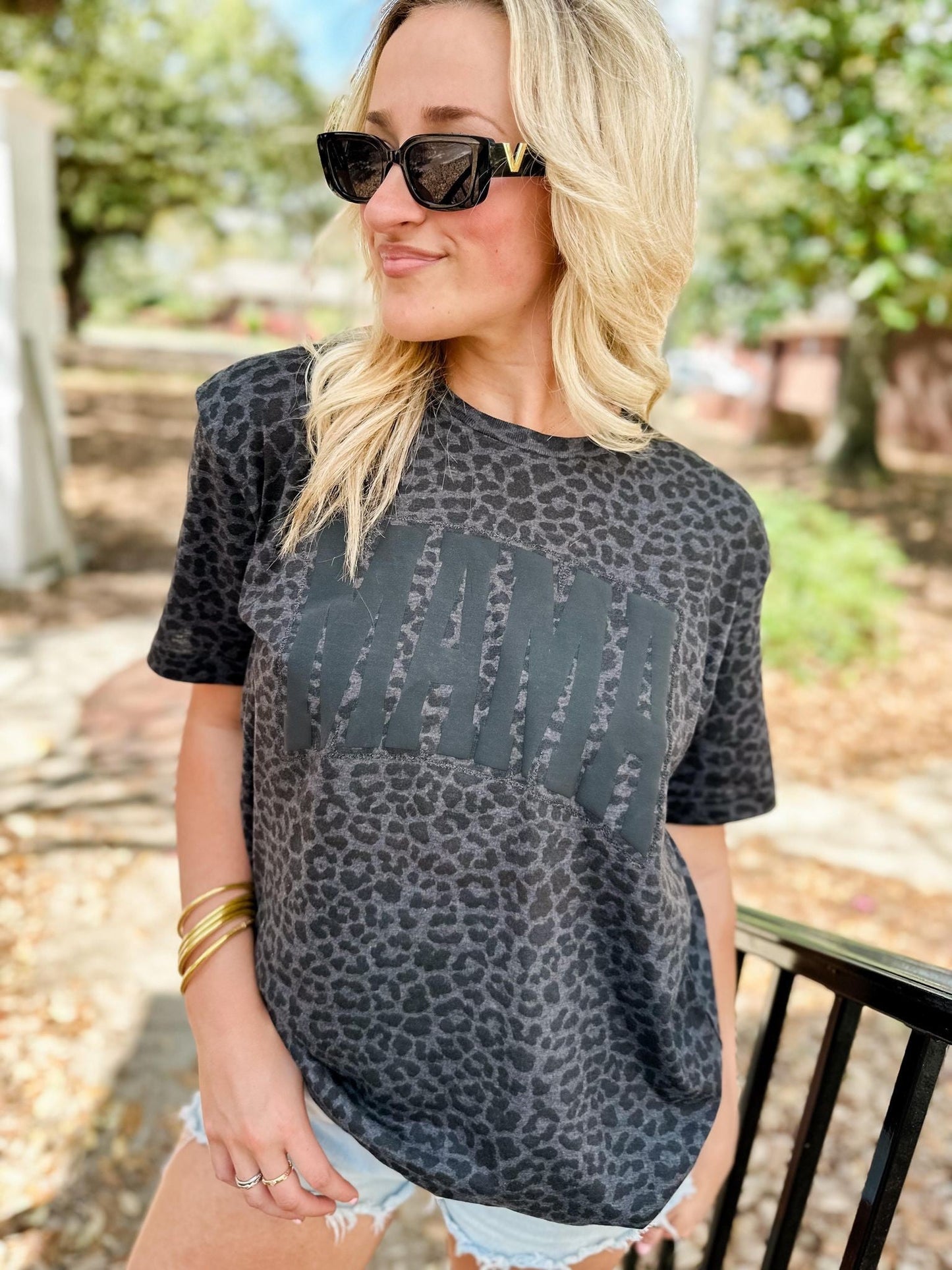 Mama Varsity Puff / Glitter Double Leopard
