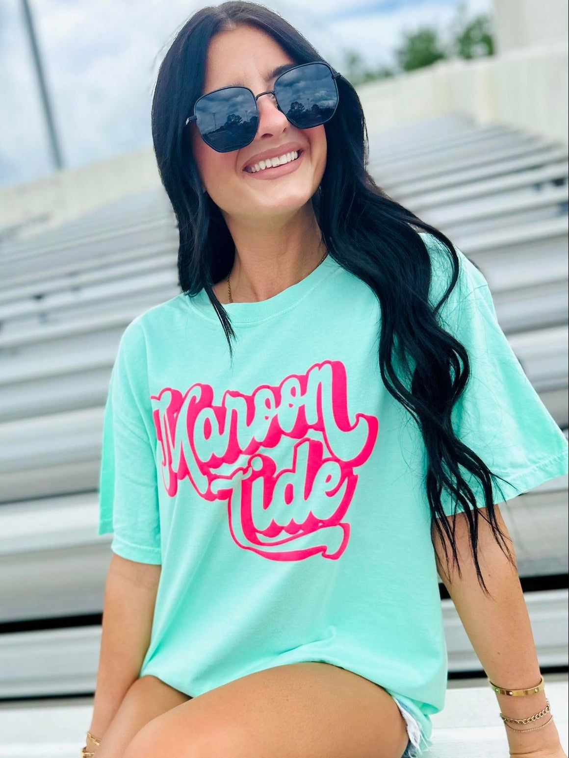 Custom Retro Hollow Shadow Puff Tee