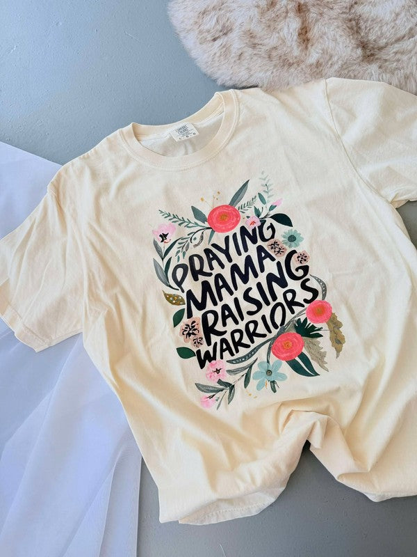 Praying Mama Raising Warriors Floral DTF