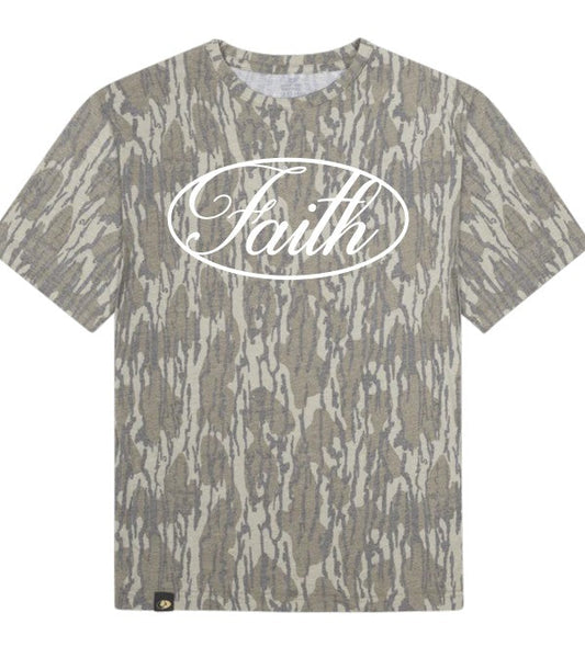 Faith Script Classic Camo Tee