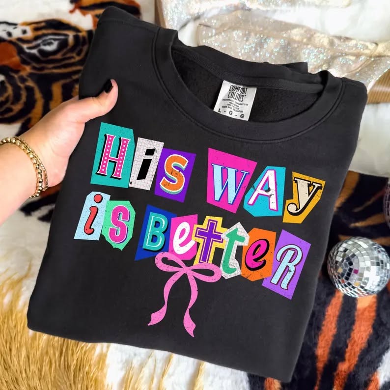 His Way Color Blocks Graphic DTF