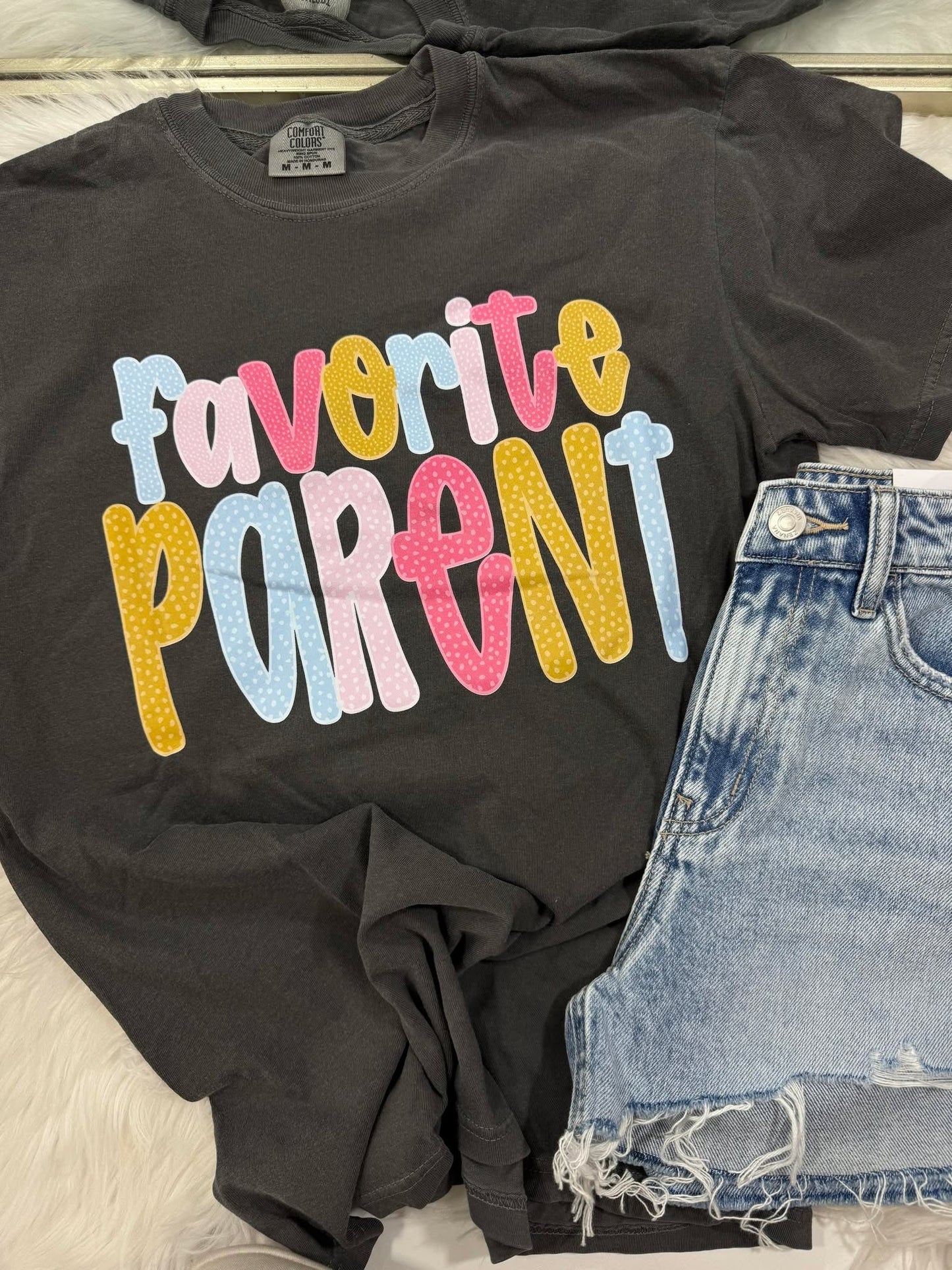 Favorite Parent Colorful DTF Top